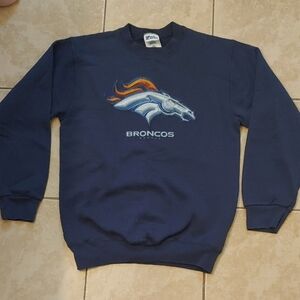 VTG Pro Player Denver Broncos Blue Crewneck Sweatshirt Unisex Size S